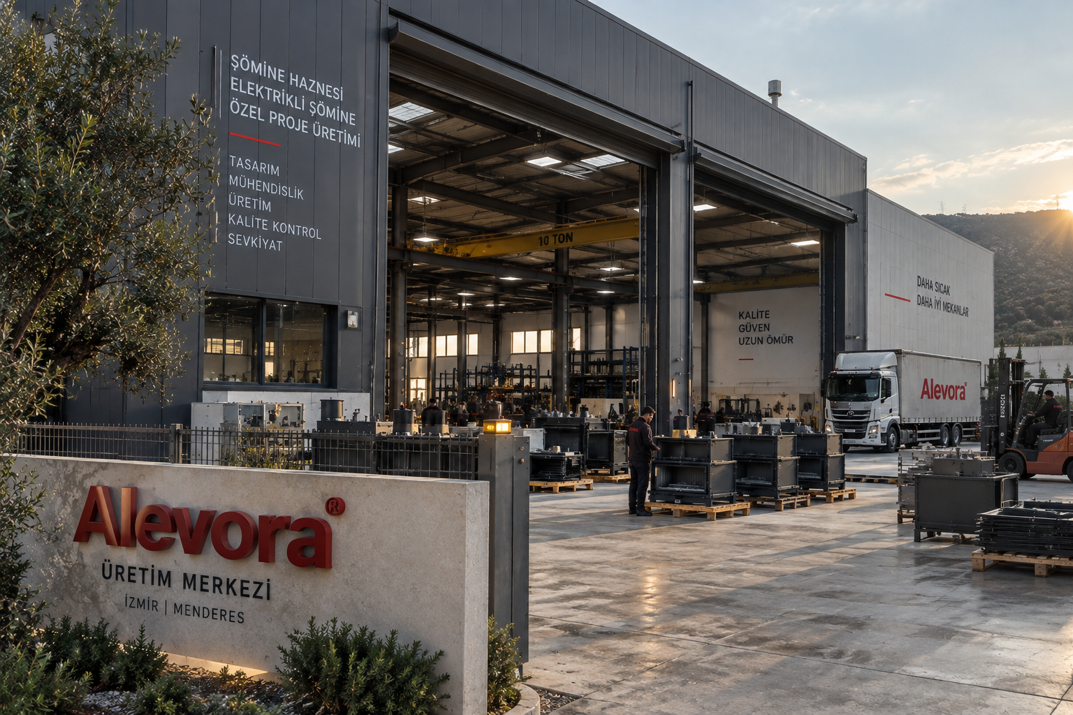 Alevora İzmir Menderes şömine üretim merkezi