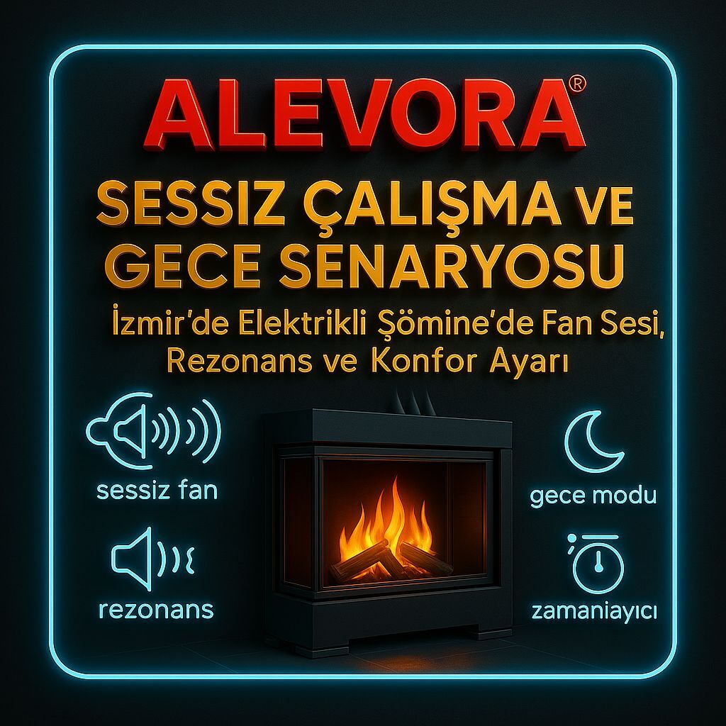 Sessiz Çalışma ve Gece Senaryosu: İzmir’de Elektrikli Şömine’de Fan Sesi, Rezonans ve Konfor Ayarı