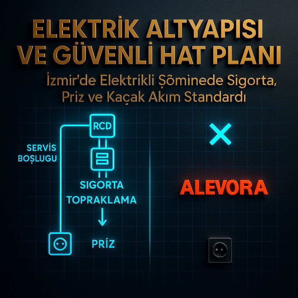 Elektrik Altyapısı ve Güvenli Hat Planı: İzmir’de Elektrikli Şömine’de Sigorta, Priz ve Kaçak Akım Standardı