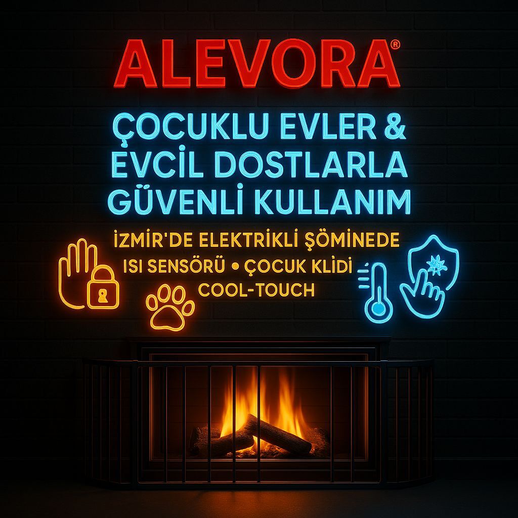Çocuklu Evlerde ve Evcil Dostlarla Güvenli Kullanım: İzmir’de Elektrikli Şömine’de Isı Sensörü, Çocuk Kilidi ve Cool-Touch Standartları