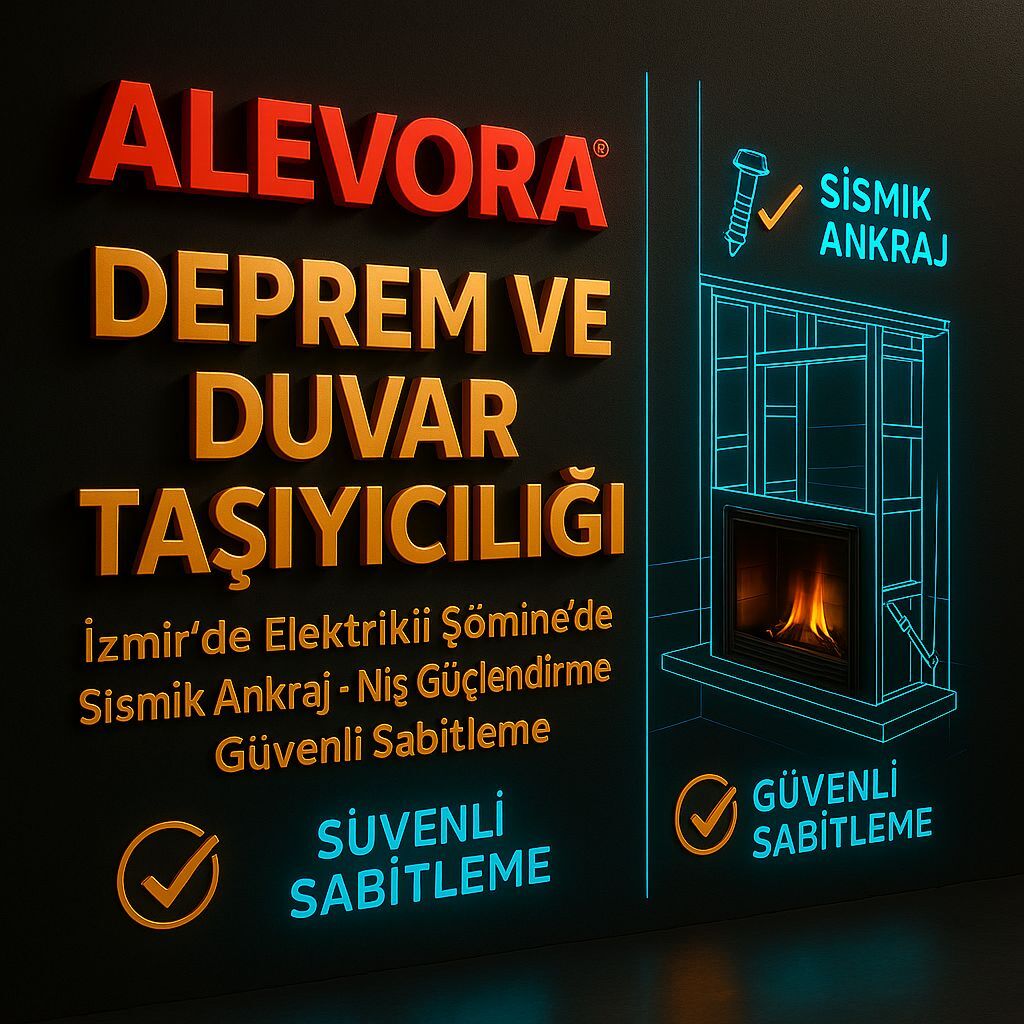 Deprem ve Duvar Taşıyıcılığı: İzmir’de Elektrikli Şömine’de Sismik Ankraj, Niş Güçlendirme ve Güvenli Sabitleme