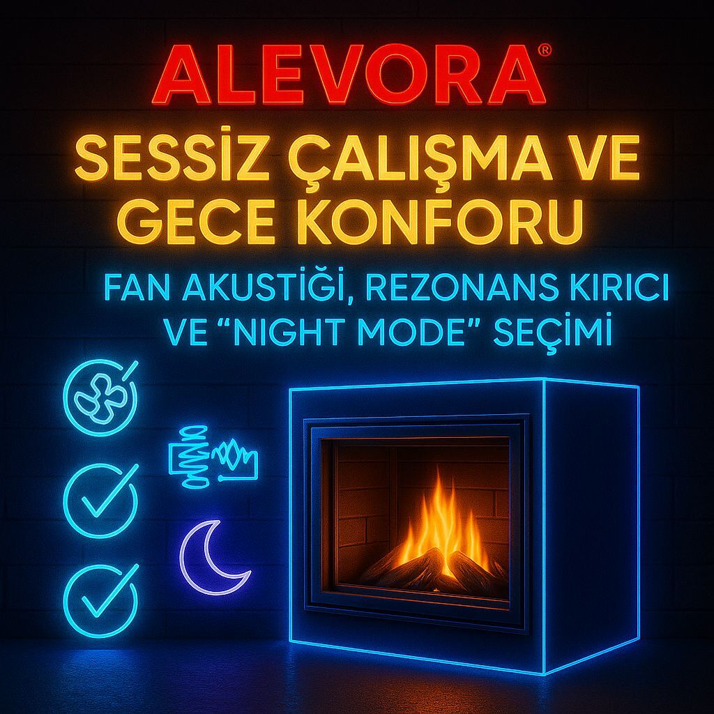 Sessiz Çalışma ve Gece Konforu: İzmir’de Elektrikli Şömine’de Fan Akustiği, Rezonans Kırıcı ve “Night Mode” Seçimi
