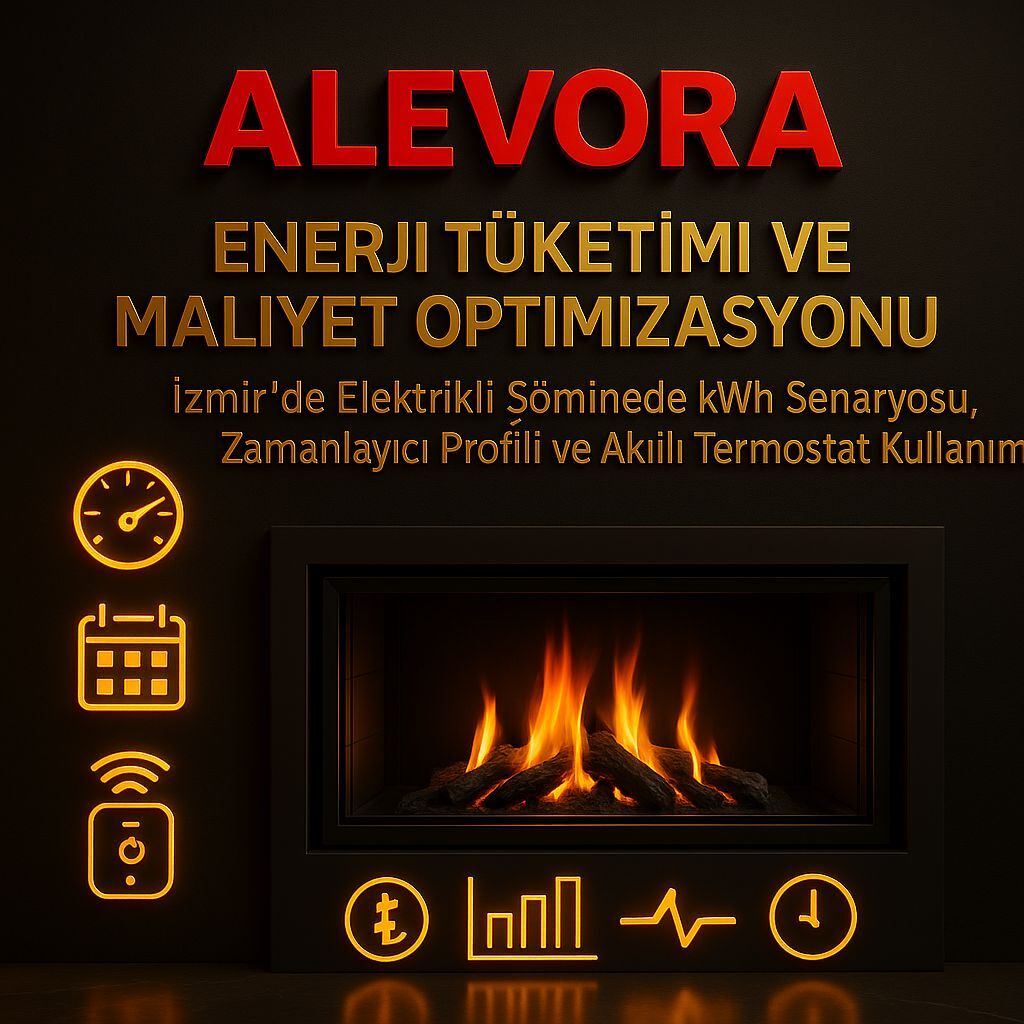 Enerji Tüketimi ve Maliyet Optimizasyonu: İzmir’de Elektrikli Şömine’de kWh Senaryosu, Zamanlayıcı Profili ve Akıllı Termostat Kullanımı