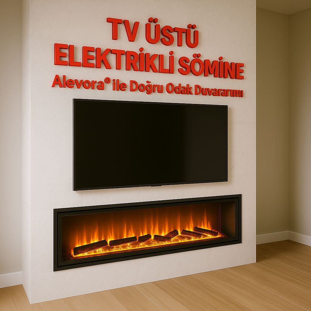 TV Üstü Elektrikli Şömine Nişleri | Alevora® ile Doğru Odak Duvar Tasarımı
