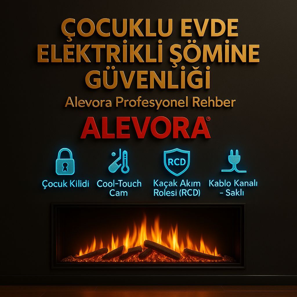 Çocuklu Evde Elektrikli Şömine Güvenliği | Alevora® Profesyonel Rehber