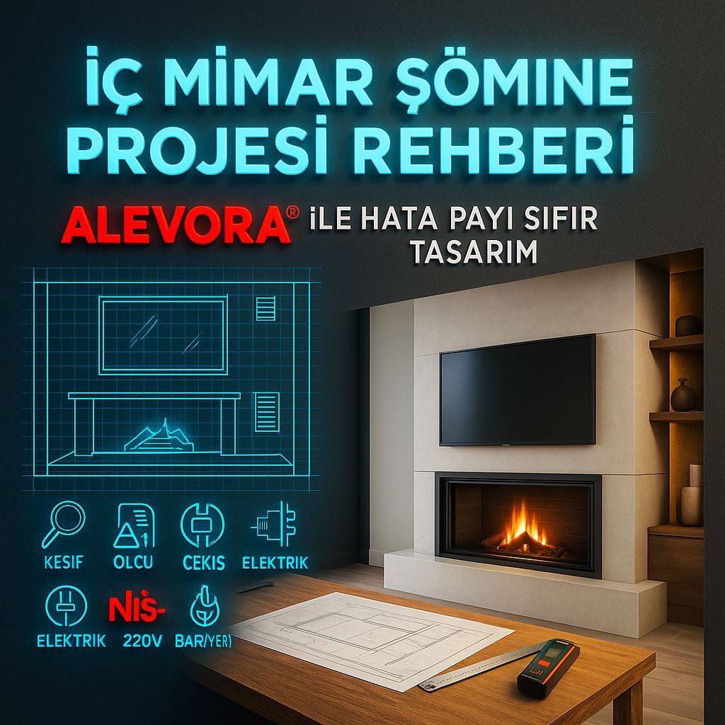 İç Mimar Şömine Projesi Rehberi | Alevora® ile Hata Payı Sıfır Tasarım