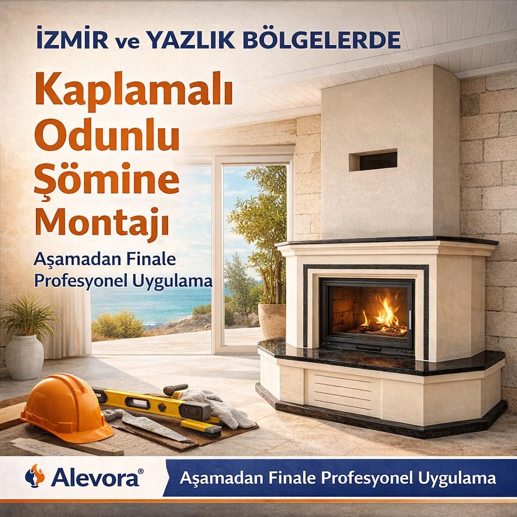 İzmir ve Yazlık Bölgelerde Kaplamalı Odunlu Şömine Montajı | Aşamadan Finale Profesyonel Uygulama