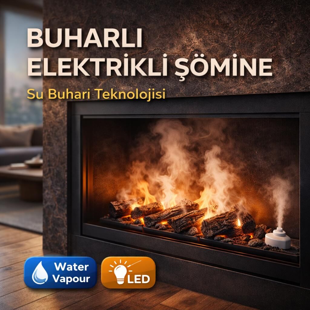 Buharlı Elektrikli Şömine Rehberi: Gerçekçi Alev Etkisi, Güvenli Kullanım, Premium Ambiyans