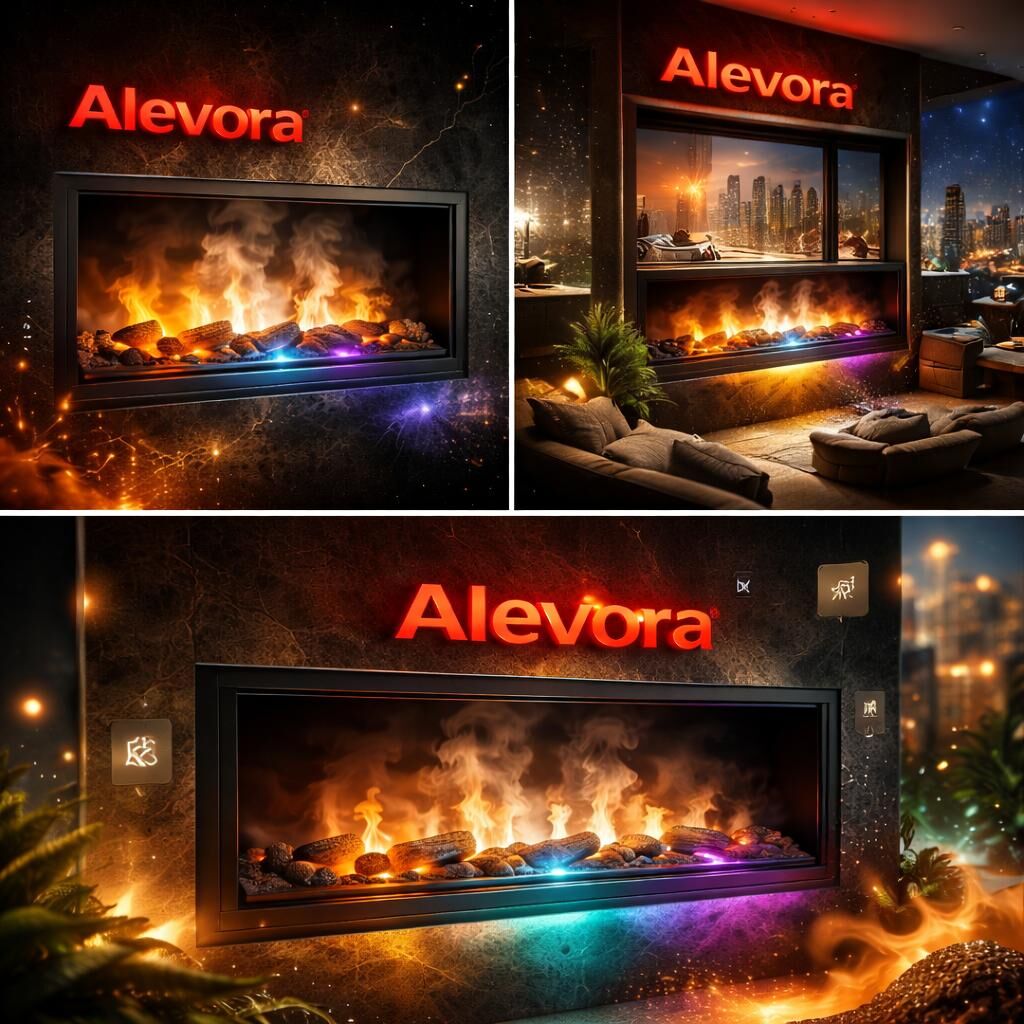 ALEVORA® Trend Serisi Elektrikli Şömine (Dekoratif – Isıtmasız)