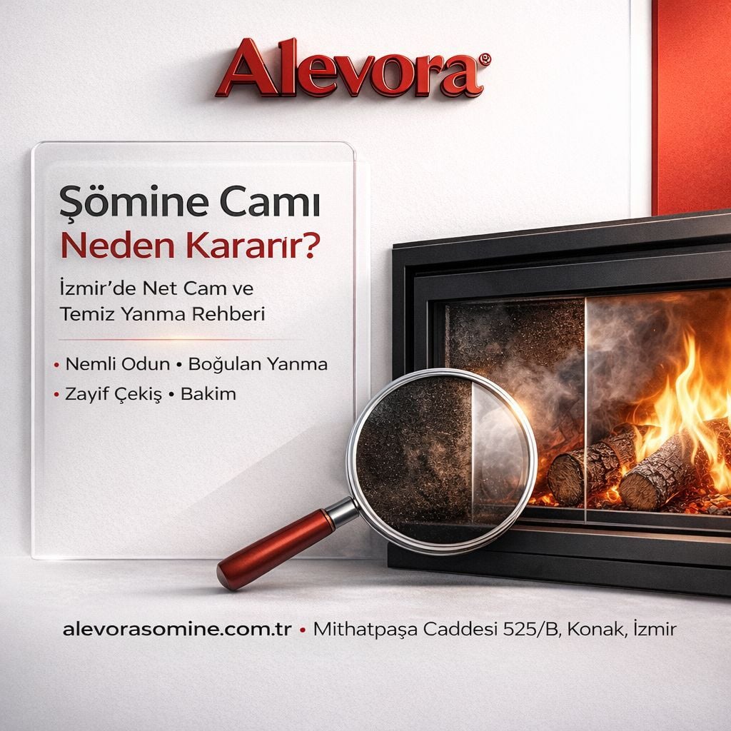 Şömine Camı Neden Kararır? İzmir’de Net Cam ve Temiz Yanma Rehberi
