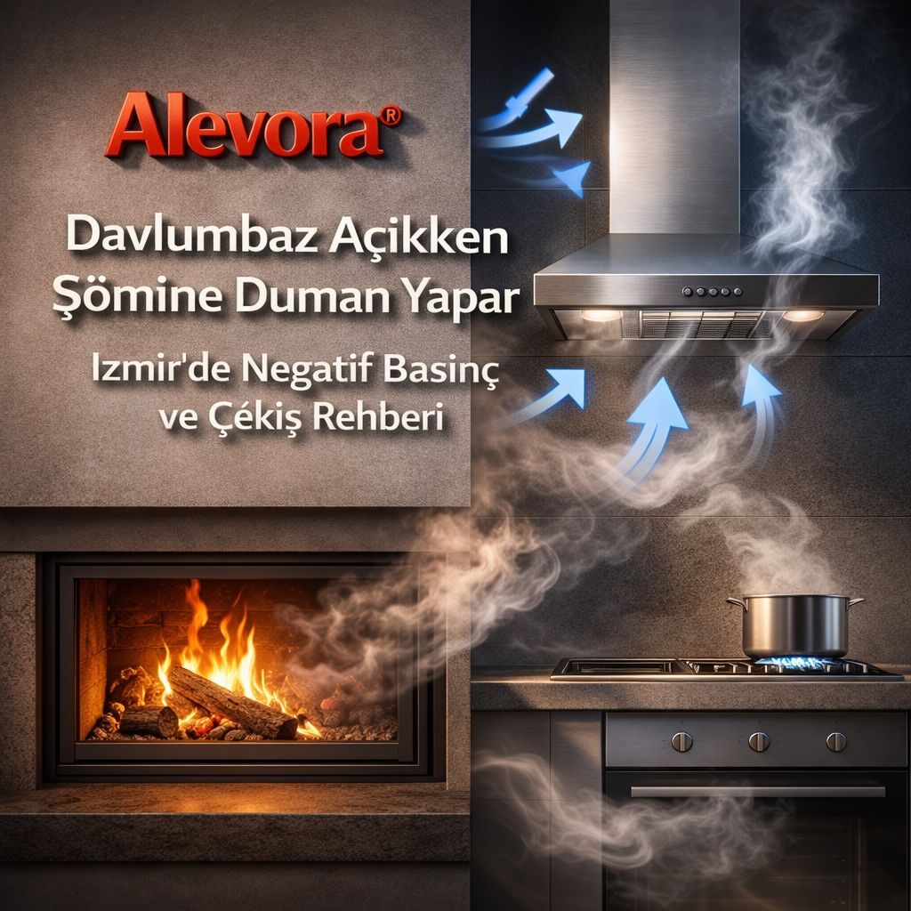 Davlumbaz Açıkken Şömine Duman Yapar: İzmir’de Negatif Basınç ve Çekiş Rehberi
