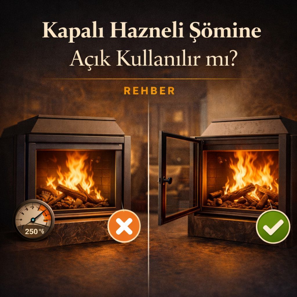 Kapalı Hazneli Şömineyi Açık Kullanabilir miyim? Doğru Kullanım, Riskler ve Güvenli Protokol