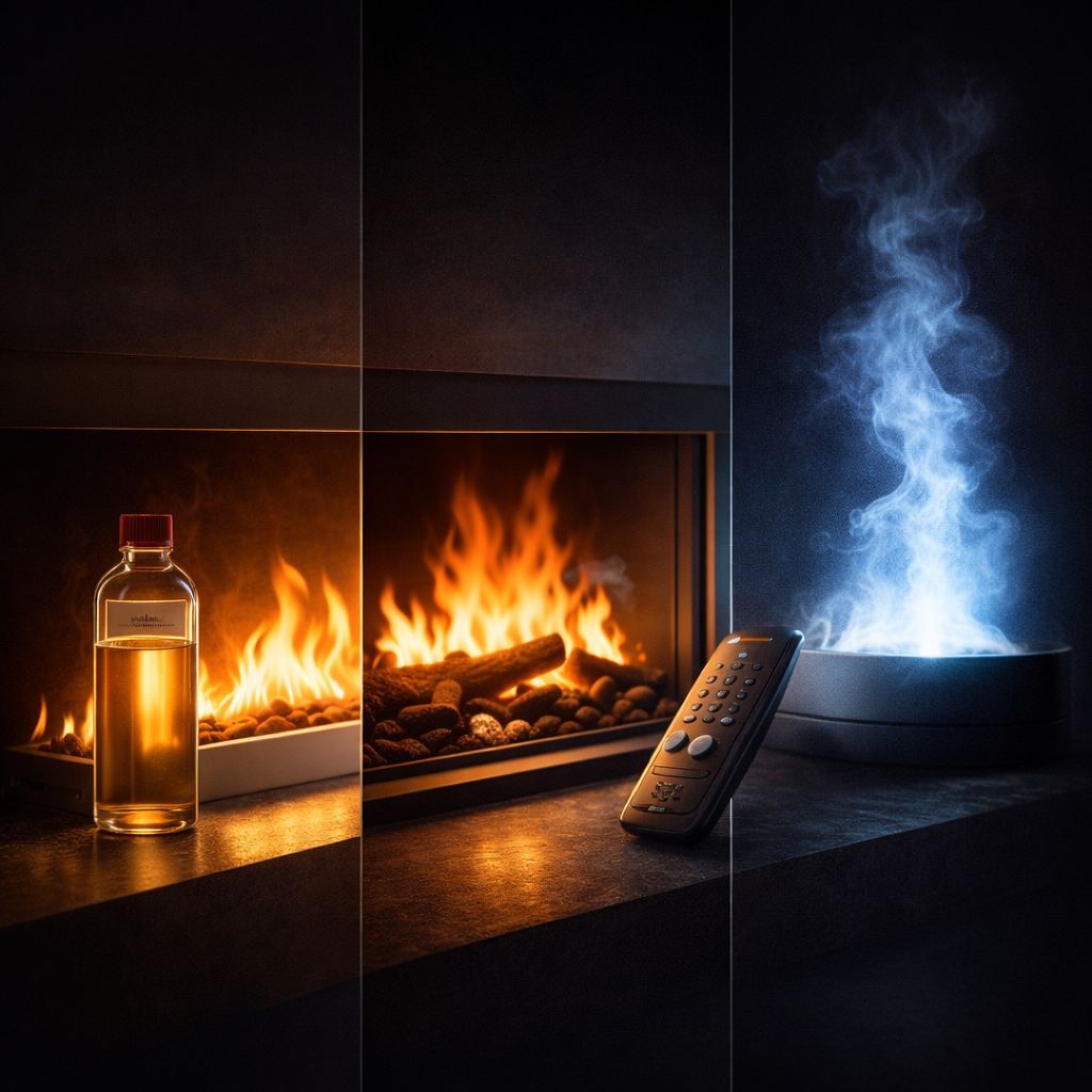 Bacasız şömineler için hangi yakıt kullanılır?