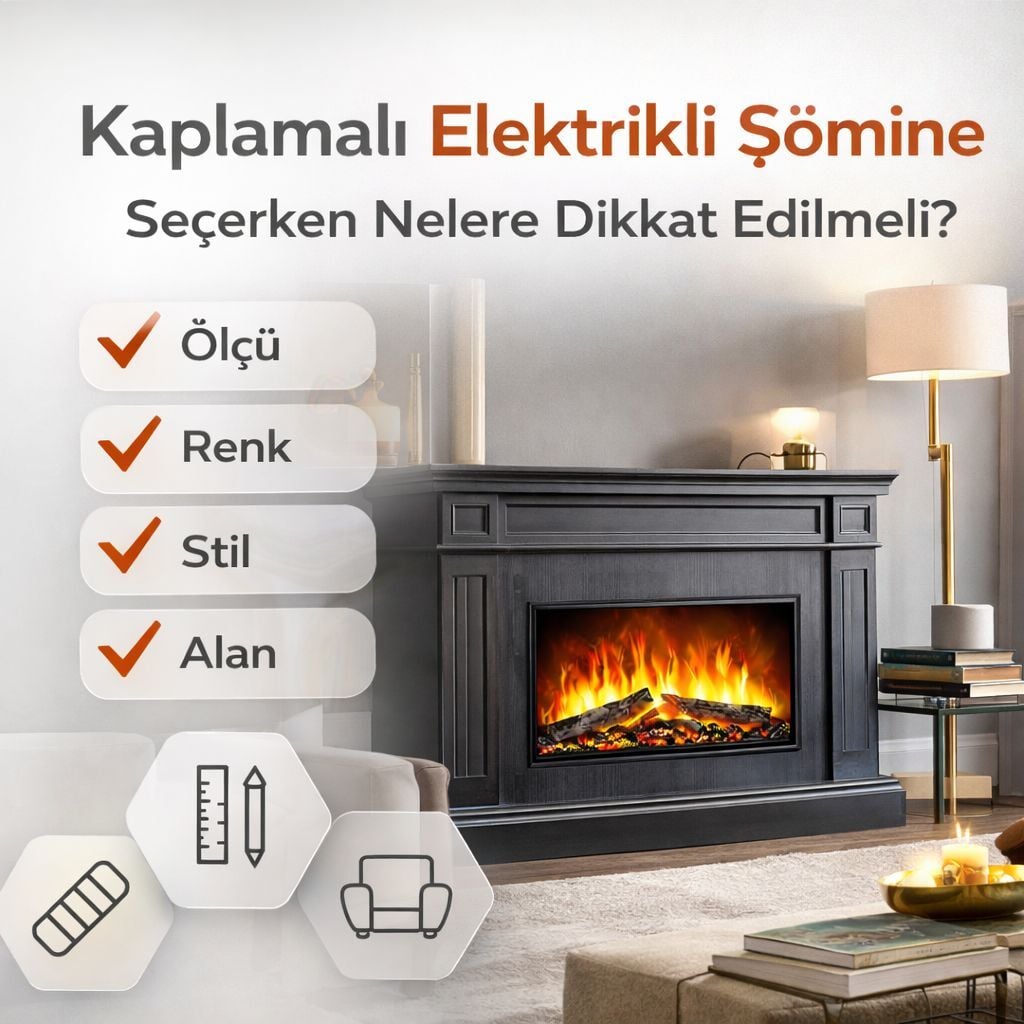 Kaplamalı Elektrikli Şömine Seçerken Nelere Dikkat Edilmeli?