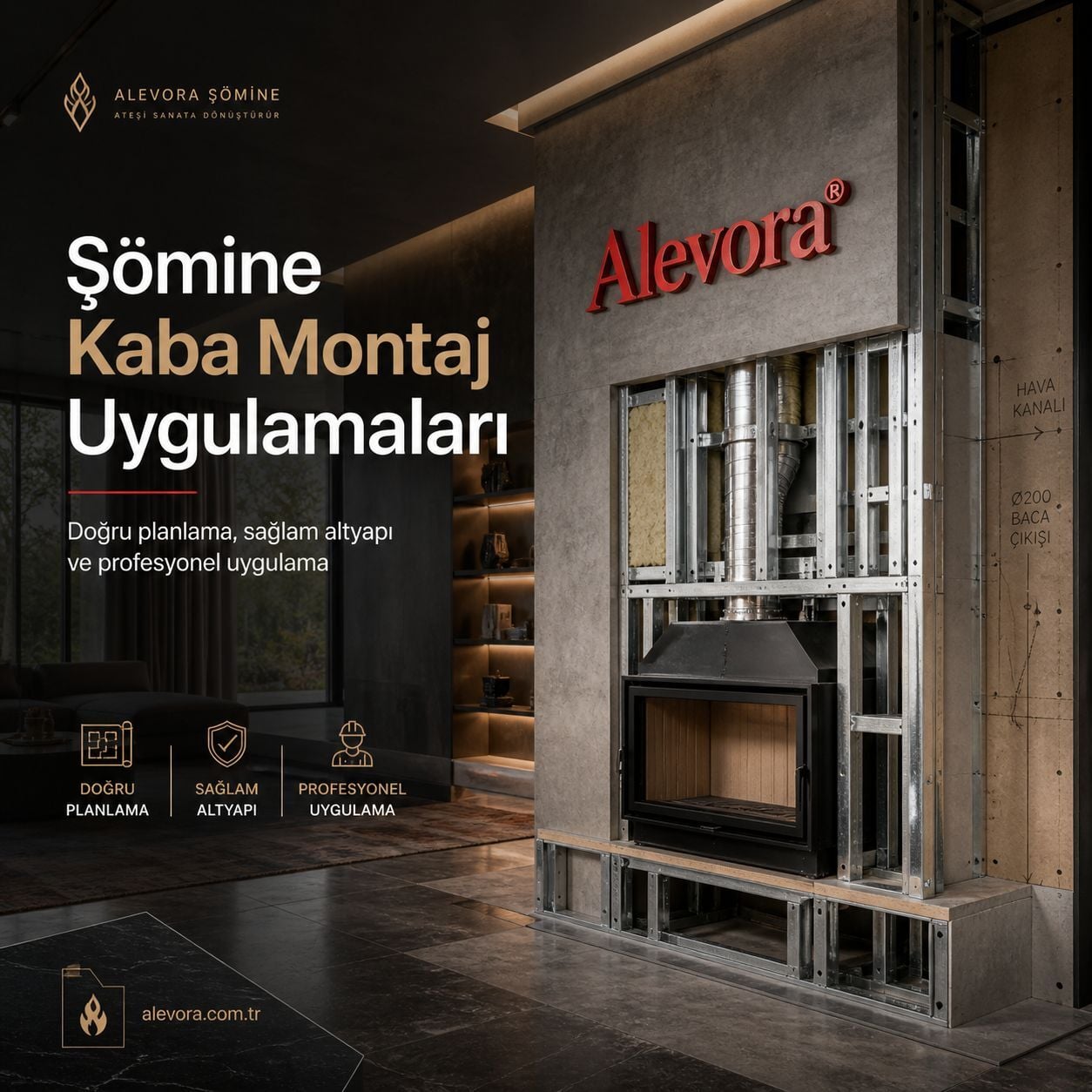 Şömine Kaba Montaj Nedir? Odunlu Şömine Uygulamasında En Kritik Aşama