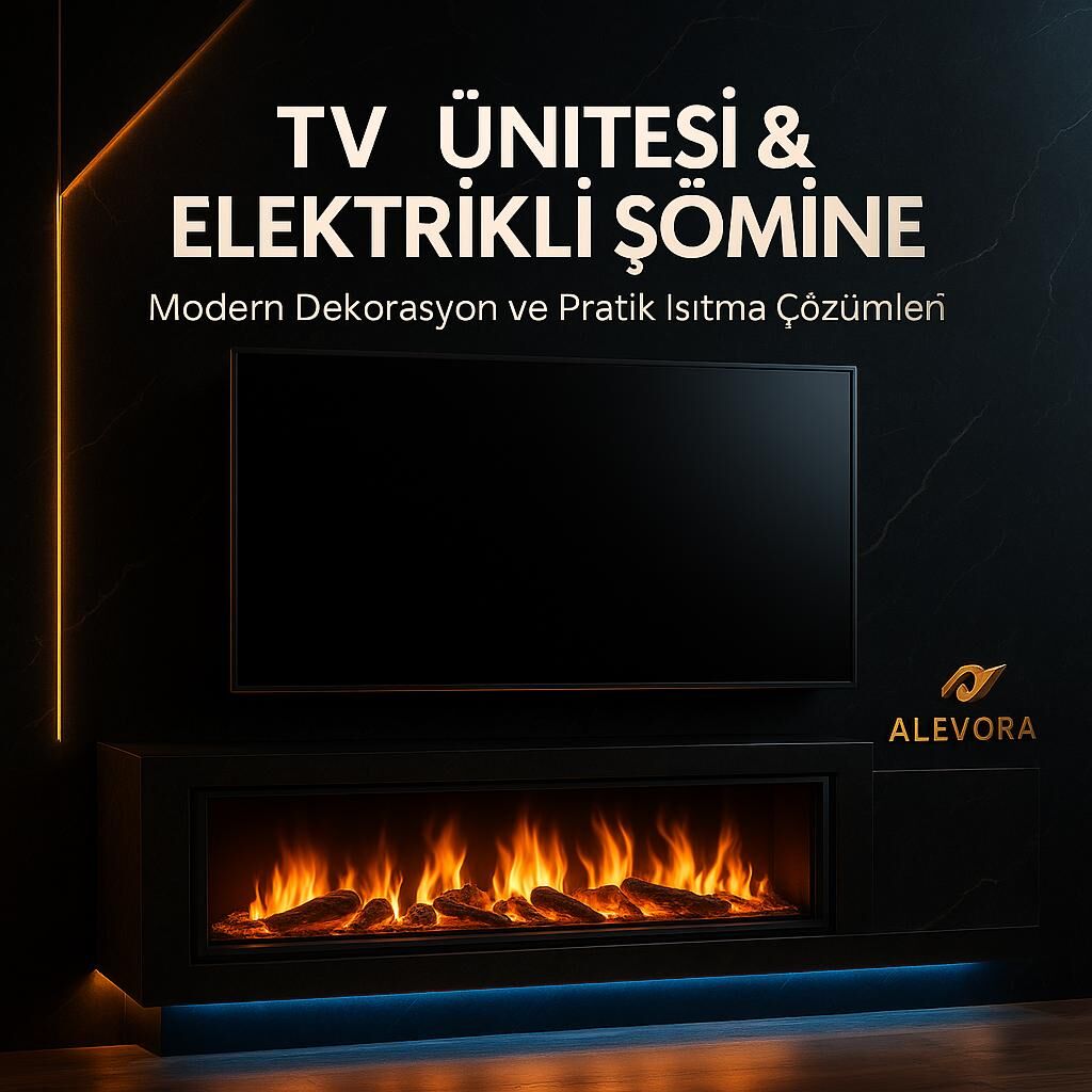 TV Ünitesi Elektrikli Şömine | Modern Dekorasyon ve Pratik Isıtma Çözümleri
