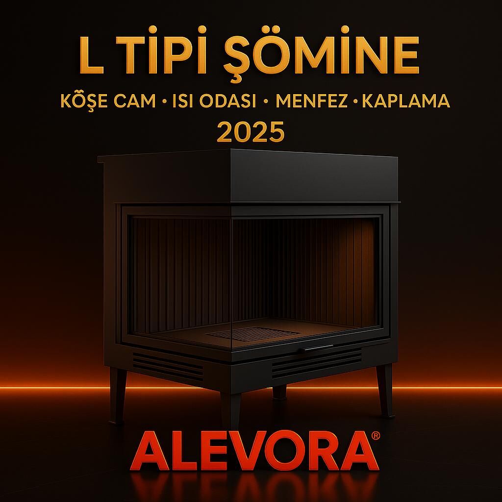 L Tipi Şömine – Köşe Cam, Isı Odası, Menfez ve Kaplama Rehberi (2025)