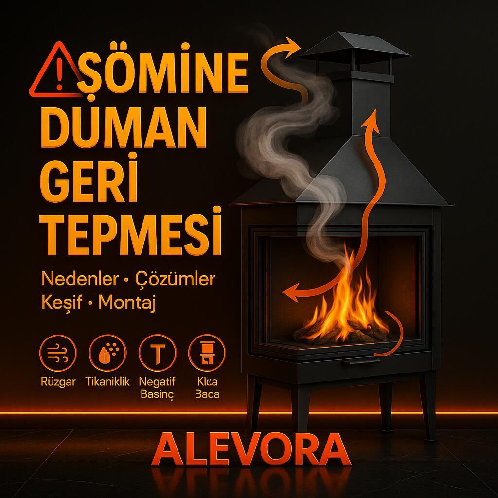 Şömine Duman Geri Tepmesi – Eşdeğer Alan, Mahya–Tepe Kotu ve Lodos Şapkası Rehberi (İzmir, 2025)