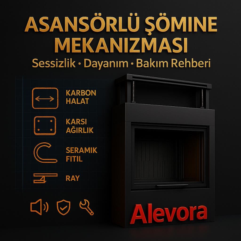 Asansörlü Şömine Mekanizması | Sessizlik, Dayanım ve Bakım Rehberi