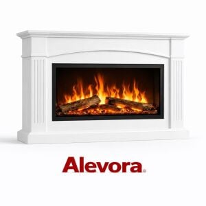 Alevora Şömine Klasik Beyaz Hazır Kaplamalı Elektrikli Şömine