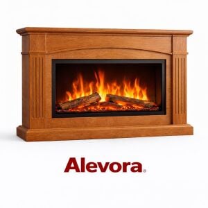 Alevora Şömine Klasik Ahşap Hazır Kaplamalı Elektrikli Şömine