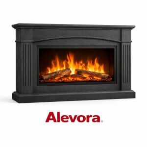 Alevora Şömine Klasik Antrasit Hazır Kaplamalı Elektrikli Şömine
