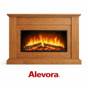 Alevora Şömine Ahşap Hazır Kaplamalı Elektrikli Şömine