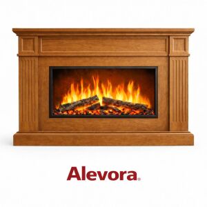 Alevora Şömine Klasik Ahşap Hazır Kaplamalı Elektrikli Şömine