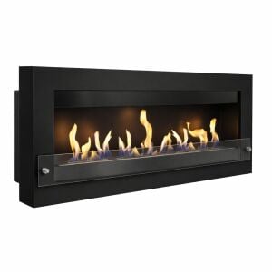 Alevora Şömine Siyah Duvar Tipi Bioethanol Şömine 90 cm