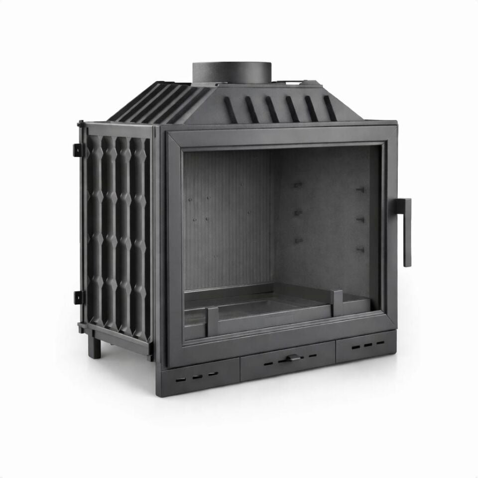 Alevora Şömine 70’lik Döküm Şömine Haznesi | Tek Cam | Klapeli