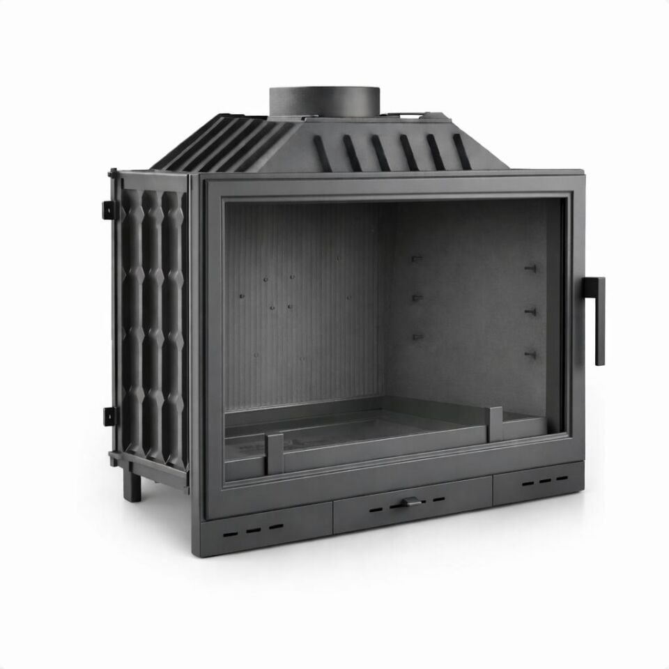 Alevora Şömine 80’lik Döküm Şömine Haznesi | Tek Cam | Klapeli