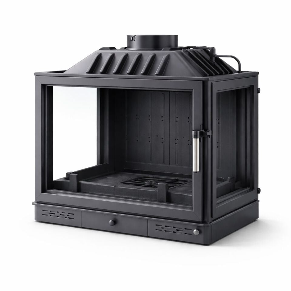 Alevora Şömine 70’lik U Tipi Üç Açık Klapeli Döküm Şömine Haznesi