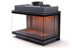 Alevora Şömine 80’lik U Tipi Üç Tarafı Camlı Döküm Şömine Haznesi