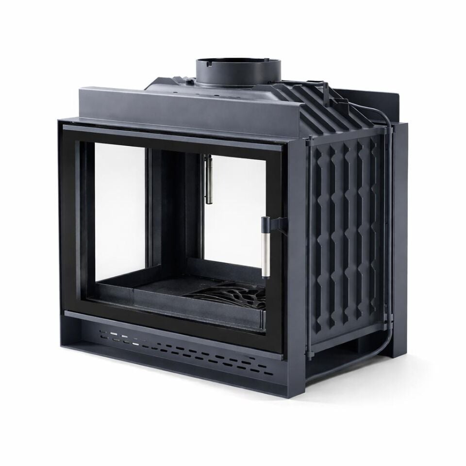 Alevora Şömine 70’lik Yana Açılır Tünel Tipi Çift Taraf Camlı Döküm Şömine Haznesi