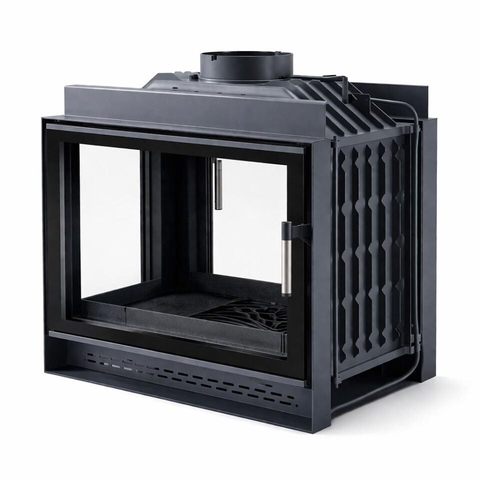 Alevora Şömine 80’lik Yana Açılır Tünel Tipi Çift Taraf Camlı Döküm