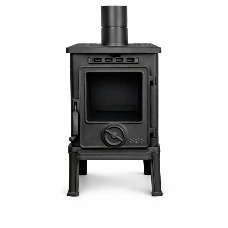 Alevora Şömine Sefer Döküm Soba (SD-107) | Kompakt ve Yüksek Verimli Odun Sobası