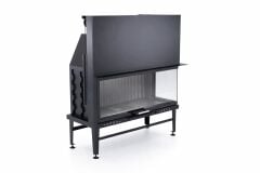 Alevora Şömine 120 Sağ Camlı Asansörlü Şömine Haznesi