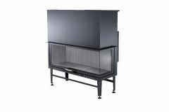 Alevora Şömine 140 Sağ Camlı Asansörlü Şömine Haznesi