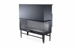 Alevora Şömine  160 Sağ Camlı Asansörlü Şömine Haznesi