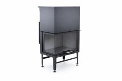 Alevora Şömine 70 Sol Camlı Asansörlü Şömine Haznesi