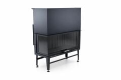 Alevora Şömine 110 Sol Camlı Asansörlü Şömine Haznesi