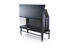 Alevora Şömine 120 Sol Camlı Asansörlü Şömine Haznesi