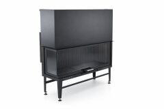 Alevora Şömine 130 Sol Camlı Asansörlü Şömine Haznesi