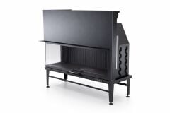 Alevora Şömine 140 Sol Camlı Asansörlü Şömine Haznesi