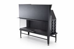 Alevora Şömine 140 Sol Camlı Asansörlü Şömine Haznesi