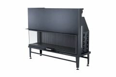 Alevora Şömine 150 Sol Camlı Asansörlü Şömine Haznesi