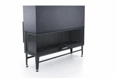 Alevora Şömine 160 Sol Camlı Asansörlü Şömine Haznesi