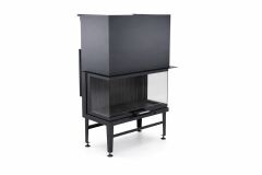 Alevora Şömine 90 Üç Tarafı Camlı Asansörlü Şömine Haznesi