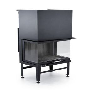 Alevora Şömine 110 Üç Tarafı Camlı Asansörlü Şömine Haznesi