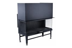 Alevora Şömine 130 Üç Tarafı Camlı Asansörlü Şömine Haznesi